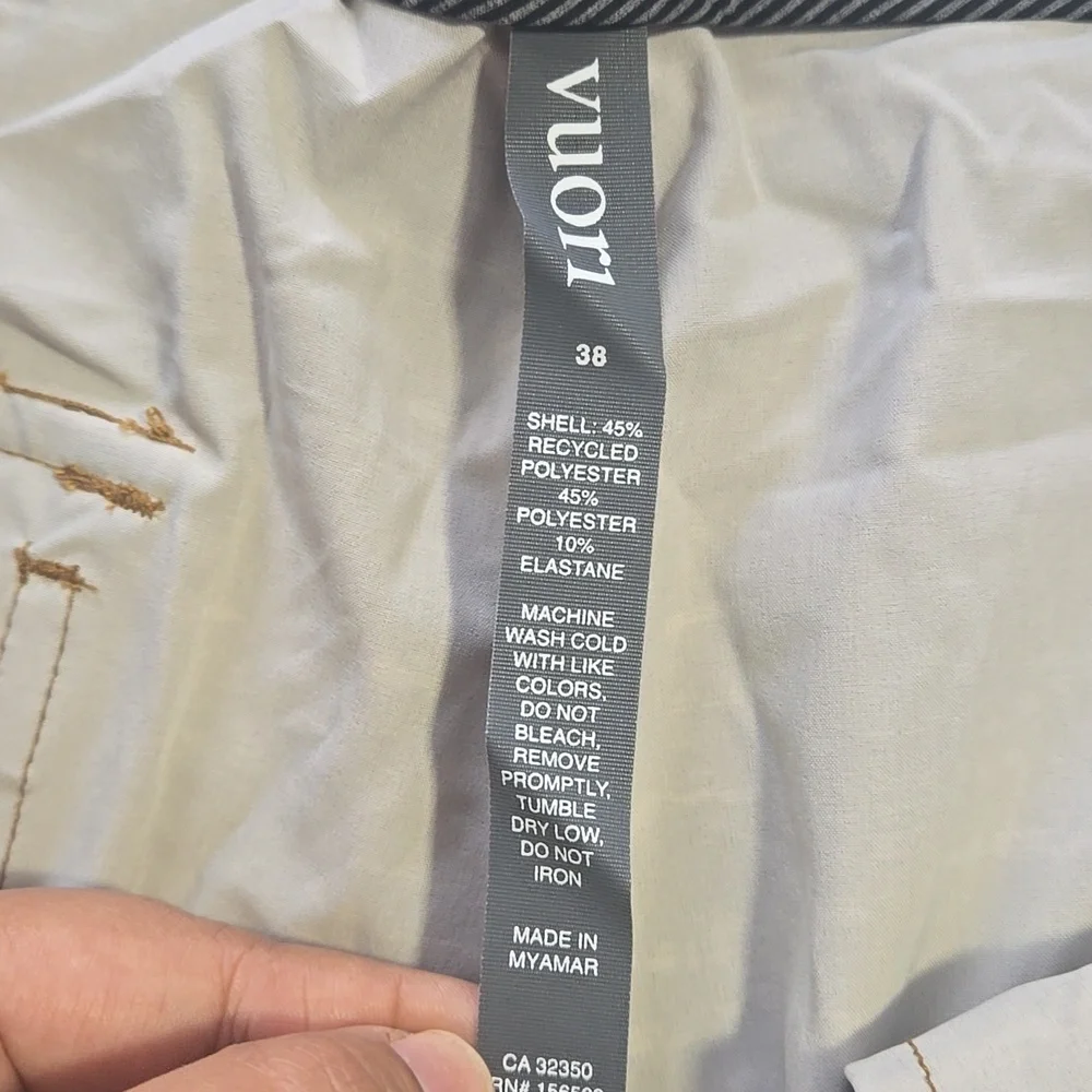 Vuori Men's Cruise Boardshort Caramel Slub Size 38 NWT